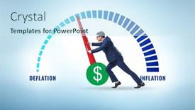  Presentation with deflation - PPT theme enhanced with inflation-and-deflation-business-concept background and a sky blue colored foreground