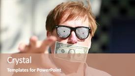  Presentation with dollar - Amazing PPT theme having inflation and the rising cost backdrop and a coral colored foreground