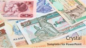  Presentation with inflation - Cool new slides with inflation euro - variety of the asian banknotes backdrop and a lemonade colored foreground