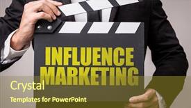  Presentation with marketing - Slides consisting of influence marketing background and a tawny brown colored foreground