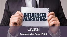  Presentation with network marketing - PPT layouts with influencer marketing background and a dark gray colored foreground