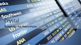  Presentation with collaboration info graphic - Presentation theme with info of flight on billboard background and a  colored foreground