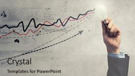  Presentation with shining - Slides consisting of infographic - human hand holding shining electric background and a light gray colored foreground