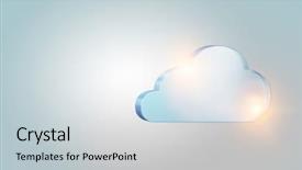  Presentation with cloud - Presentation design with infographic elements - grey glass cloud icon mixed background and a lemonade colored foreground