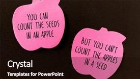  Presentation with seeds - PPT theme enhanced with infographic elements - quotes on apple and seeds background and a black colored foreground