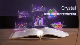  Presentation with book - Audience pleasing PPT theme consisting of scenic summer night - big square stortorget in the old town gamla stan in stockholm sweden backdrop and a coral colored foreground