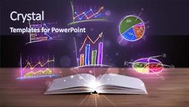  Presentation with blank note book and wooden - Colorful presentation theme enhanced with infomation technology - book on wooden deck backdrop and a  colored foreground