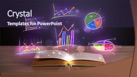  Presentation with blank note book and wooden - Amazing slides having infomation technology - book on wooden deck backdrop and a tawny brown colored foreground