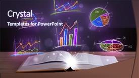  Presentation with book - Cool new presentation with beautiful beach in kota kinabalu backdrop and a teal colored foreground.