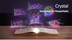  Presentation with book - Amazing PPT layouts having infomation technology - book on wooden deck backdrop and a  colored foreground