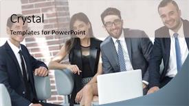  Presentation with entrepreneur - Theme featuring informal education - entrepreneur and business team sitting background and a  colored foreground