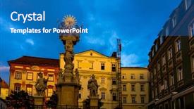  Presentation with town hall - Amazing PPT layouts having information centre brno czech republic backdrop and a teal colored foreground