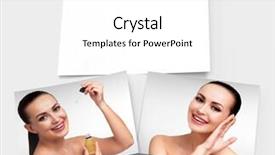  Presentation with youth skin care concept beige - Audience pleasing presentation theme consisting of information laying on the surface backdrop and a white colored foreground