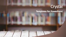  Presentation with information literacy - Slide set featuring information literacy - desk in library with copy background and a violet colored foreground