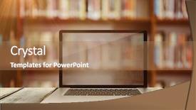  Presentation with information literacy - Cool new PPT layouts with information literacy - laptop with with screen backdrop and a coral colored foreground