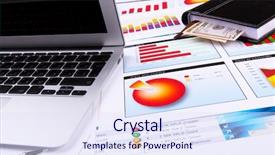  Presentation with spreadsheet data and business charts - Slide set having information manager - graphs charts business table background and a sky blue colored foreground