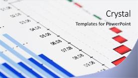  Presentation with online stock market - Beautiful PPT theme featuring information manager - stock market graphs and charts backdrop and a  colored foreground