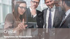  Presentation with information - Presentation design consisting of information on a glass board background and a gray colored foreground