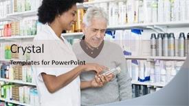  Presentation with pharmacist - Audience pleasing slide deck consisting of information on product to customer backdrop and a coral colored foreground