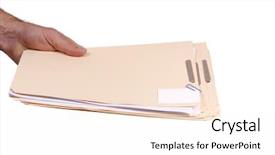  Presentation with files - Presentation theme enhanced with information overload - another folder and files background and a sky blue colored foreground