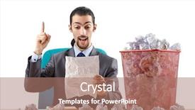  Presentation with information - Cool new presentation theme with information overload - man with lots of wasted backdrop and a coral colored foreground