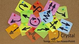  Presentation with bulletin board - Slides consisting of information overload or guidance confusion background and a red colored foreground