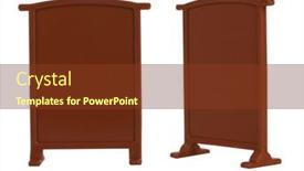  Presentation with information - Slide deck featuring information-plastic-sign-board-brown background and a  colored foreground