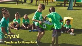  Presentation with ethnic - Presentation having information resource - front view of multi ethnic background and a tawny brown colored foreground