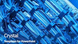  Presentation with information security - Presentation theme with information security wide - closeup of data center hardware background and a  colored foreground