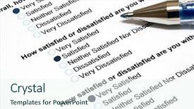  Presentation with customer service - Slides enhanced with information services - customer service survey background and a sky blue colored foreground