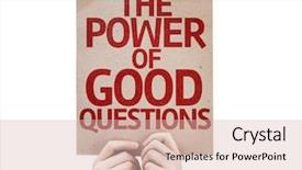  Presentation with questions - Slides featuring information technique - power of good questions card background and a lemonade colored foreground