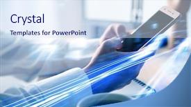  Presentation with traffic road - Cool new presentation theme with motion technology - double exposure of blurred road backdrop and a sky blue colored foreground