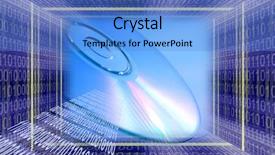  Presentation with information technologies - Colorful slide set enhanced with figurative - information technologies background with binary backdrop and a teal colored foreground