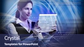  Presentation with tech - Presentation theme enhanced with oil pumps and rigs background and a sky blue colored foreground.