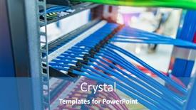  Presentation with information technology - PPT theme consisting of information-technology-computer-network-colorful background and a teal colored foreground