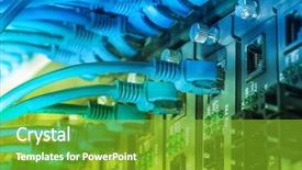  Presentation with information technology - Amazing presentation having information technology computer network telecommunication backdrop and a shamrock green colored foreground