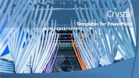  Presentation with information technology - Presentation theme consisting of information-technology-computer-network background and a teal colored foreground