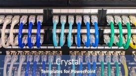  Presentation with information technology - Presentation with information-technology-computer-network background and a ocean colored foreground