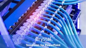 Presentation with ethernet - PPT layouts with information-technology-computer-network background and a cobalt blue colored foreground
