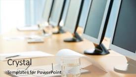  Presentation with water technology - Colorful presentation theme enhanced with information technology documentation - image of workplace with paper backdrop and a lemonade colored foreground