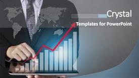  Presentation with touch screen virtual reality - Colorful presentation design enhanced with information technology documentation - touch screen touch- tablet backdrop and a  colored foreground