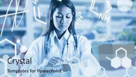  Presentation with doctor asian - Slides enhanced with information technology intern - asian doctor using her smart background and a light blue colored foreground