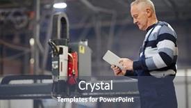  Presentation with shipyard - Audience pleasing PPT theme consisting of information while working in shipyard backdrop and a ocean colored foreground