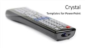  Presentation with control - Beautiful PPT theme featuring infra - black remote control isolated backdrop and a  colored foreground