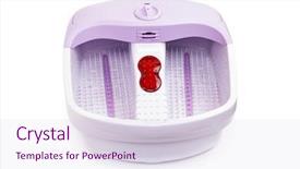  Presentation with electric - Cool new slide deck with infra - electric vibrating feet massager backdrop and a  colored foreground