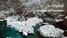  Presentation with infrared - Beautiful PPT theme featuring infra - mountain river with stones infrared backdrop and a gray colored foreground