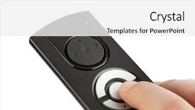  Presentation with remote - Amazing PPT theme having infra - remote control in hand isolated backdrop and a  colored foreground