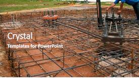  Presentation with infrastructure - PPT layouts with vsat - architecture theme infrastructure - steel background and a tawny brown colored foreground