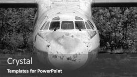  Presentation with infrared - Presentation design with infrared-filter-wreck-ukrainian-former background and a  colored foreground