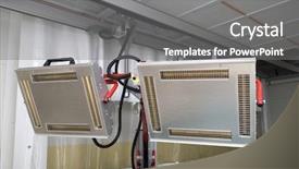  Presentation with infrared - Audience pleasing presentation consisting of infrared heaters in drying chamber backdrop and a gray colored foreground